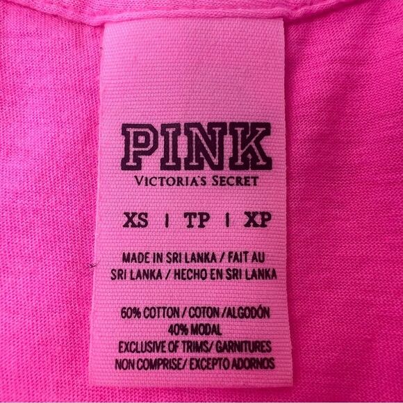PINK Victoria’s Secret Muscle Tank Top Hot Pink XS - Picture 3 of 3